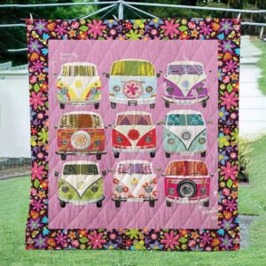 Hippie Car 3D Quilt  Quilt